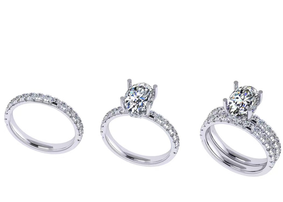 Mano que fija el ODM de la joyería del oro sólido de 2.45g 14K para el compromiso