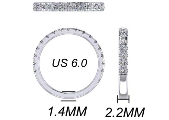 Mano que fija el ODM de la joyería del oro sólido de 2.45g 14K para el compromiso