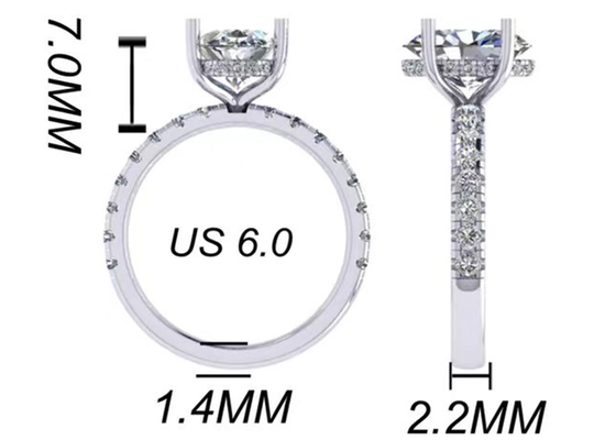 Mano que fija el ODM de la joyería del oro sólido de 2.45g 14K para el compromiso