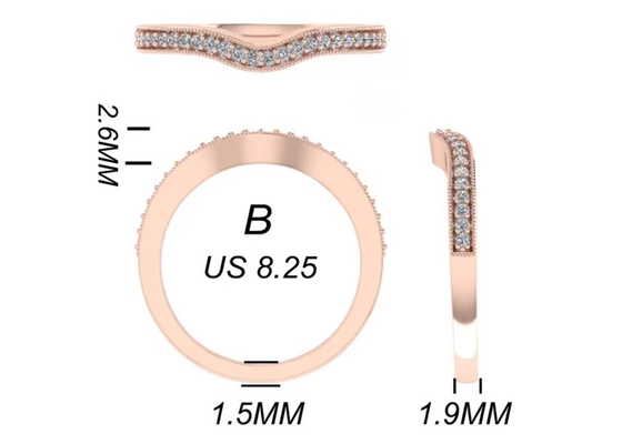 la joyería del oro sólido de 0.8ct 14K, subió anillo de compromiso del oro fijó RA5.6×4.5MM