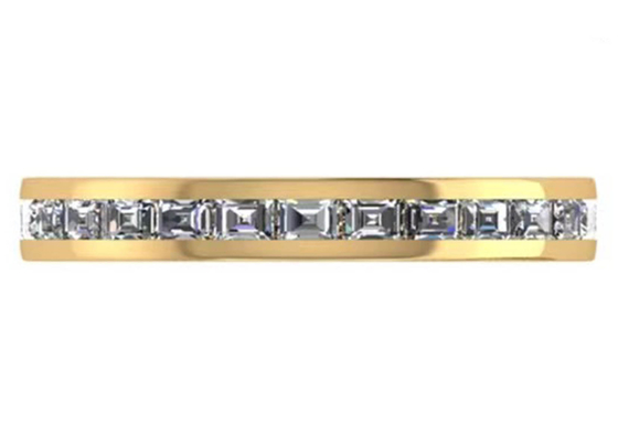 27pcs ODM del OEM del diamante 18K Rose Gold Ring With 2.0×1.5M M para el regalo