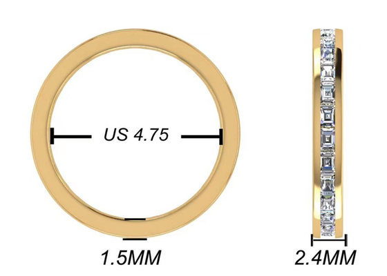 27pcs ODM del OEM del diamante 18K Rose Gold Ring With 2.0×1.5M M para el regalo