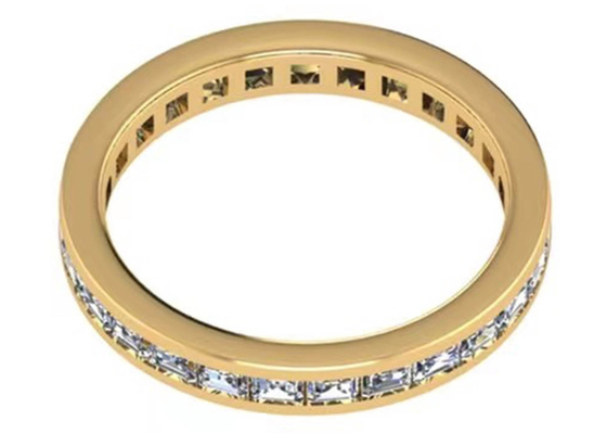 27pcs ODM del OEM del diamante 18K Rose Gold Ring With 2.0×1.5M M para el regalo