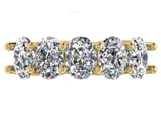 Tamaño oval del diamante 18K Rose Gold Ring 6.43x 4.7x 3.03m m para el aniversario