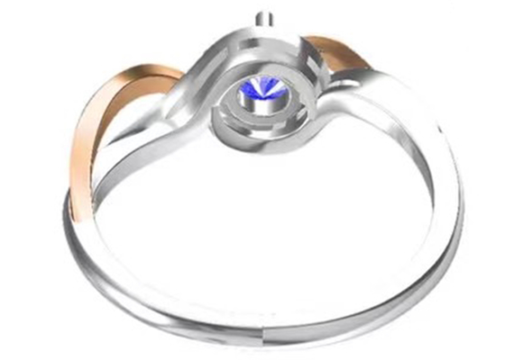 La cruce de la joyería del oro sólido de la joyería 14K de Tanzanite congriega la piedra principal de RD6.4MM