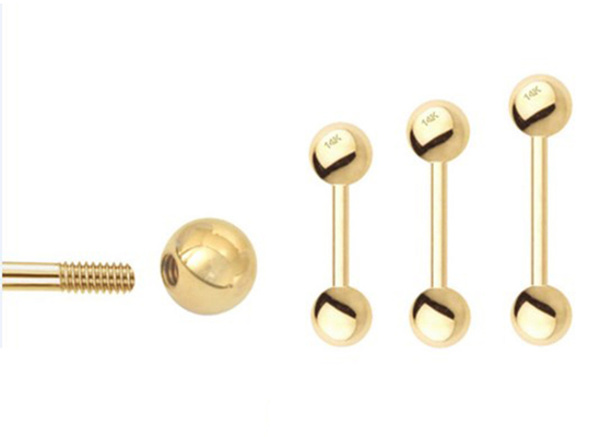 Pendientes de Arcade Gold Body Piercing Jewelry que pulen el corte para el ODM del OEM del cartílago