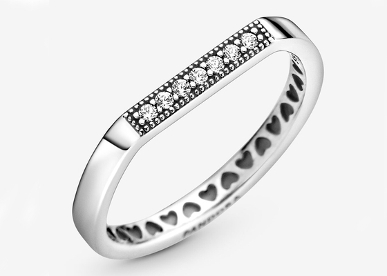 Rose Gold Clicker polifacética, dimensión real de los anillos de compromiso 1.2mm×8m m del diamante
