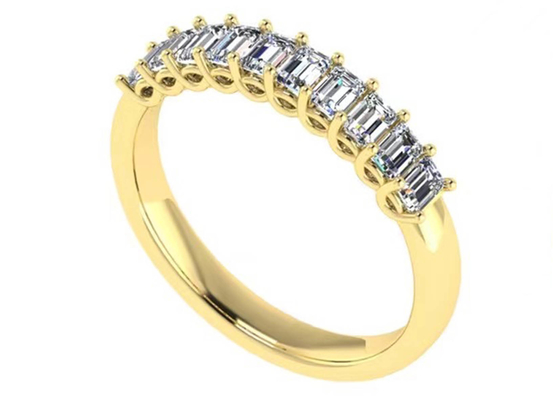 10pcs el EM del diamante 18k Rose Gold Ring 3.0×2.0m m cortó para el aniversario