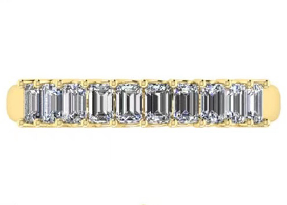 10pcs el EM del diamante 18k Rose Gold Ring 3.0×2.0m m cortó para el aniversario