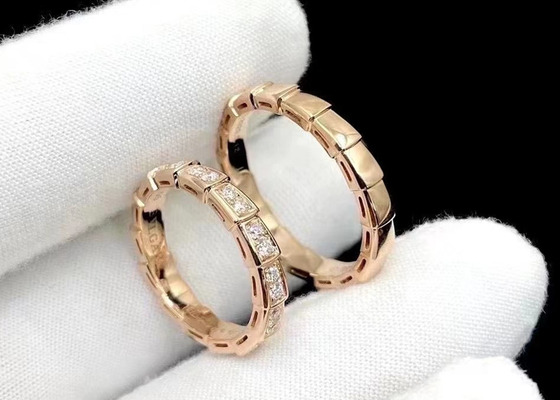 anillo de la víbora de 0.41ct Serpenti, 18K Diamond Ring Width natural 4m m