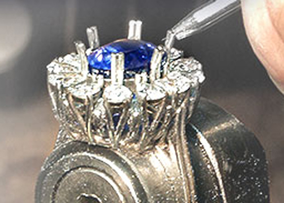 Dos ODM material del oro del anillo 14K de la joyería del soporte del tono 0.80ct semi para el compromiso