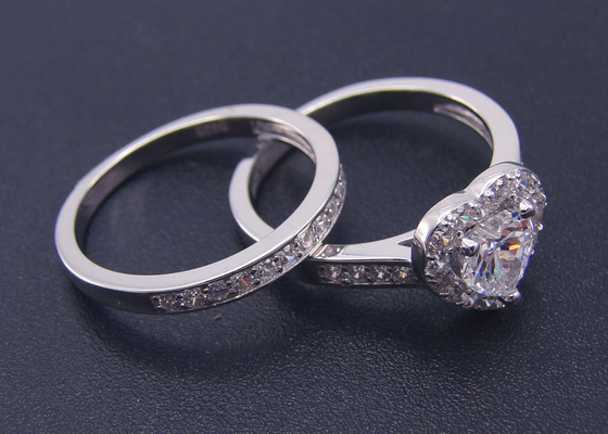 Corte brillante tamaño de piedra de Diamond Ring 1pcs 6.5M M del corazón de 1 quilate