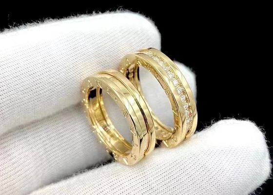 3.26g anillo 0.4ct de la joyería del oro sólido del peso 18K para el ODM de la boda del compromiso