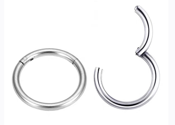 Clicker del oro blanco de Periceing, ODM del OEM de los pendientes del aro del oro 14k para el aniversario