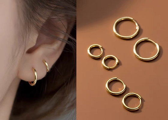 Clicker con bisagras inconsútil 16g-40g del oro 14K para el Tragus del cartílago