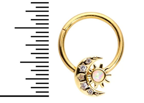 La luna de perforación Sun de la nariz sólida del oro 18K forma con el ODM natural de los diamantes de 0.06ct SI2