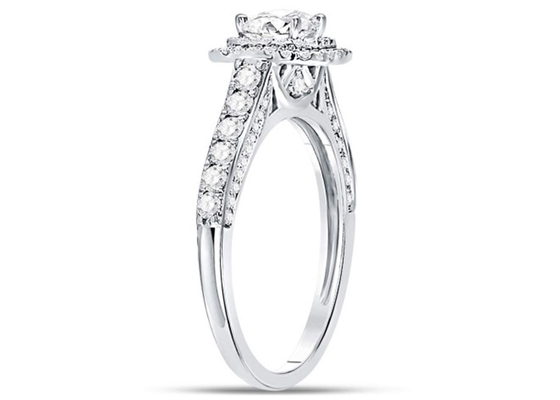 la joyería del oro sólido de 3.65g 14K, 0.8ct ajusta el oro blanco Diamond Rings de las mujeres