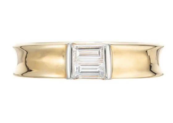 joyería Diamond Wedding Ring del oro sólido de la piedra 14K del solitario de 0.58ct los 6x4MM
