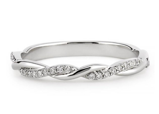 ODM real del corte de ronda de Diamond Jewellery Ring 0.3ct del oro blanco 14K para el compromiso