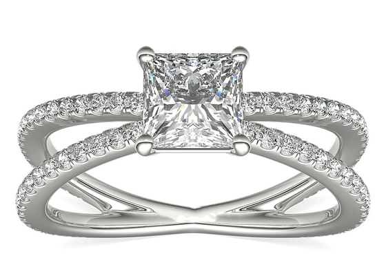 compromiso de la promesa de 0.1ct RD3.0MM y peso de Ring Set 3.21g de la boda