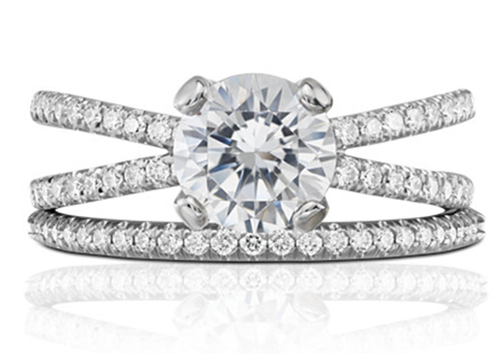 compromiso de la promesa de 0.1ct RD3.0MM y peso de Ring Set 3.21g de la boda