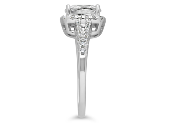 Joyería del oro sólido del corte 2.43ct 14K de Cusion, ODM natural crudo de los anillos de compromiso del diamante