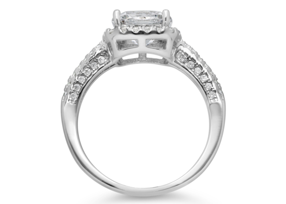 Joyería del oro sólido del corte 2.43ct 14K de Cusion, ODM natural crudo de los anillos de compromiso del diamante