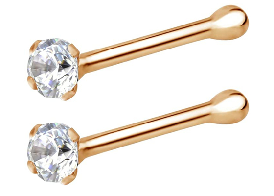anillo de nariz del oro 14k de 7m m, OEM de perforación de la joyería de la nariz no irritante