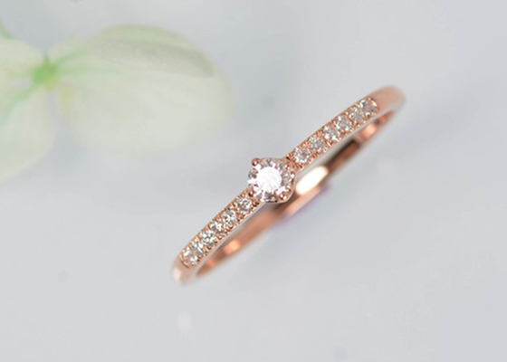 corte de ronda real del peso del anillo 0.25ct de 4m m Diamond Jewellery para el OEM del aniversario
