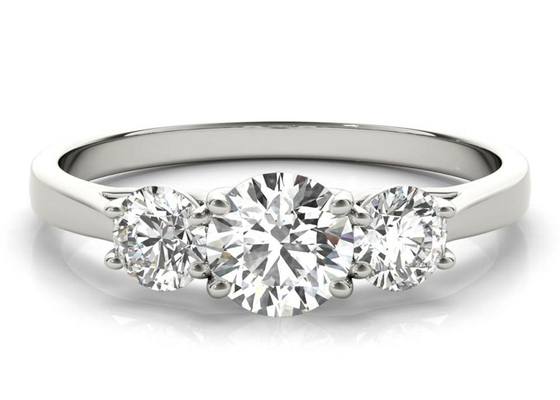 1,0 anillo 925 Sterling Silver Material de la plata del quilate 9K con el ODM de Moissanite