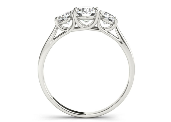 1,0 anillo 925 Sterling Silver Material de la plata del quilate 9K con el ODM de Moissanite