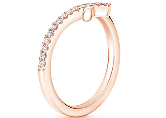 9K Rose Gold Moissanite Engagement Rings 1.3m m 0.14Carat alrededor de forma