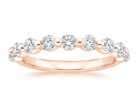 0.9ct 3M M Moissanite Rose Gold Ring, OEM de Rose Gold Jewelry Ring
