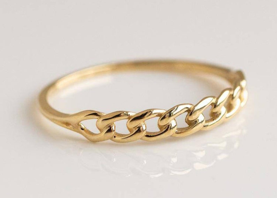 Amontonamiento de la mano del diente de la dimensión del anillo de oro 9K 2.0M M que fija el tipo OEM