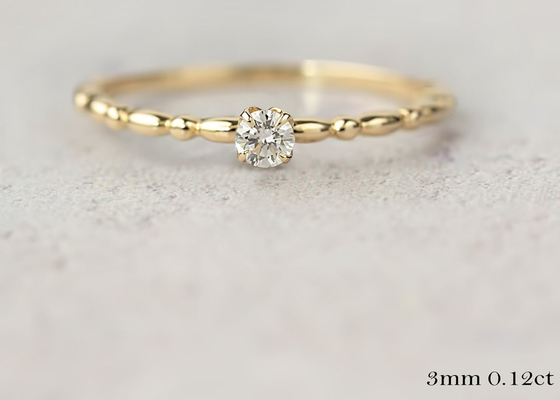 Oro Ring With Solitaire Diamond, ODM de 6M M de 0.8ct Moissanite Diamond Rings