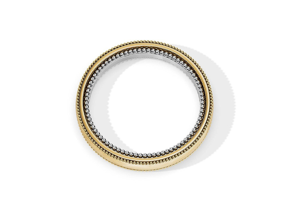 ODM 2 Tone Gold Engagement Rings, OEM del anillo de la alianza de boda del oro de 4M M 5M M 6M M