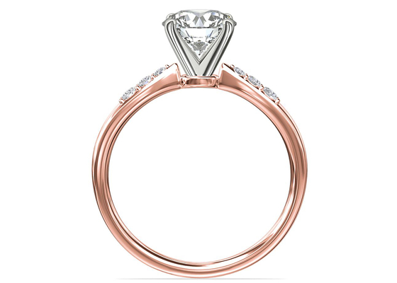 Plata Ring With 3.6ct del ajuste 9K de la garra alrededor del diamante cortado del laboratorio