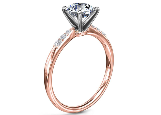 Plata Ring With 3.6ct del ajuste 9K de la garra alrededor del diamante cortado del laboratorio