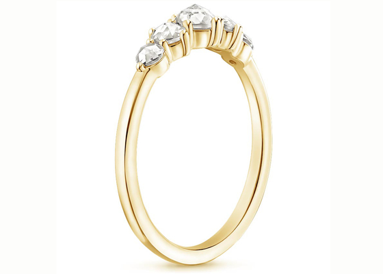 Diverso tamaño Rose Cut Diamond Engagement Ring, 0.49ct 4m m Diamond Ring