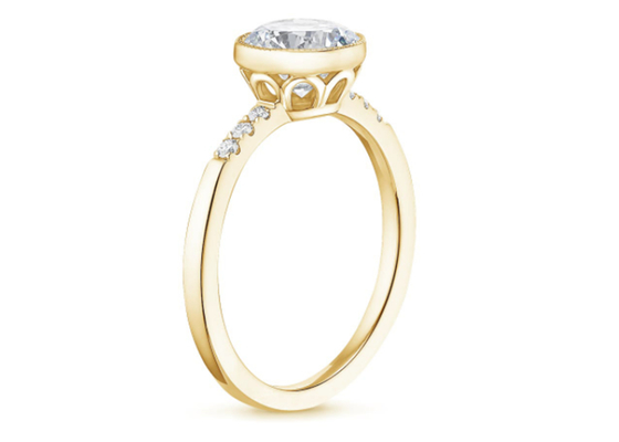 Oro amarillo Diamond Ring, ODM oval de las mujeres 10k del OEM de Diamond Engagement Ring del laboratorio