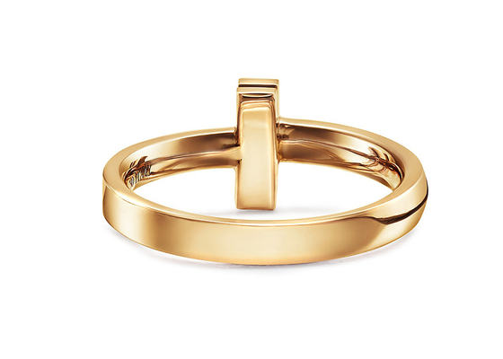 3.89g anchura del anillo 2.5m m de la joyería del oro sólido del peso 18K para la boda del compromiso