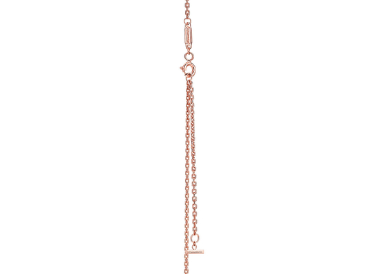 18K Rose Gold Neklace, longitud ajustable pendiente del collar 16-18inch de la sonrisa