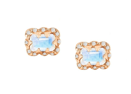 5×7M M Emerald Cut Diamond Earrings With asperjaron el diamante para el regalo