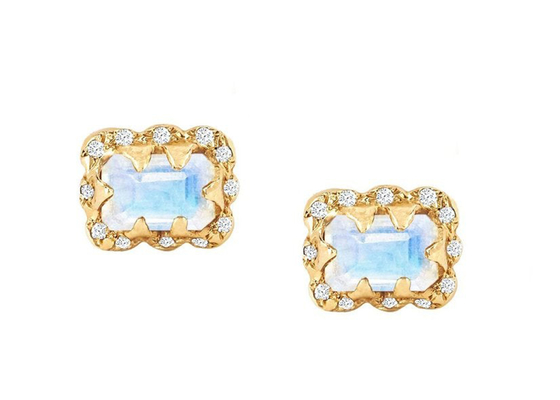 5×7M M Emerald Cut Diamond Earrings With asperjaron el diamante para el regalo
