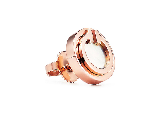 pendientes de 2.37g Rose Gold Mother Of Pearl, tamaño nacarado del perno prisionero 9.65m m
