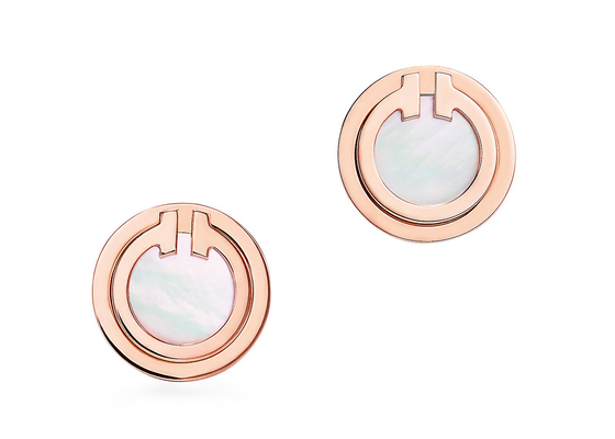 pendientes de 2.37g Rose Gold Mother Of Pearl, tamaño nacarado del perno prisionero 9.65m m