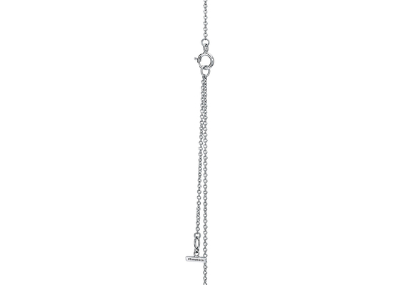 18k oro blanco Diamond And Turquoise Circle Pendant con la cadena 16-18inch