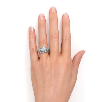Vintage ODM nupcial de Diamond Engagement Wedding Rings For de 2 quilates