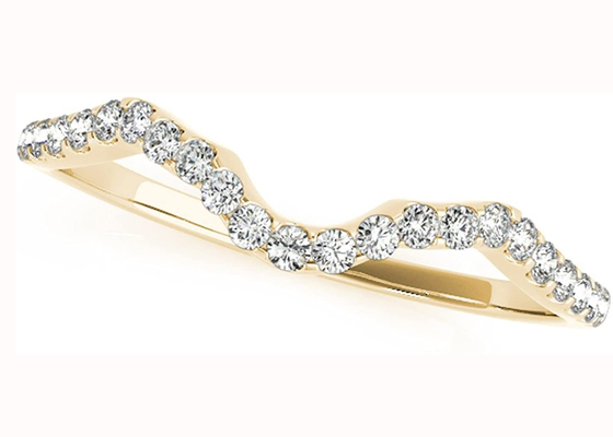 Mujeres alrededor de los anillos de compromiso cortados del halo, ODM nupcial de Ring Set de la boda 0.45CT