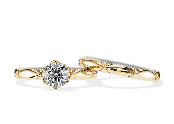 ODM material del oro de Diamond Engagement Wedding Rings Solid 18K del solitario del OEM
